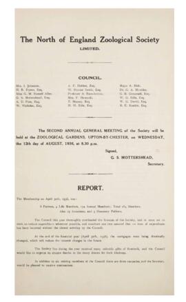 NEZS Annual Report 1935-1936