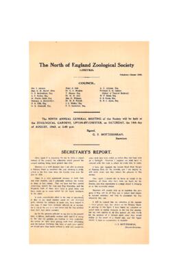 NEZS Annual Report 1942-1943
