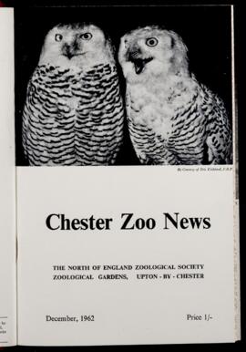 Chester Zoo News Dec 1962