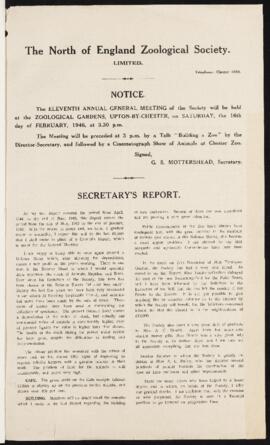 NEZS Annual Report 1944-1945