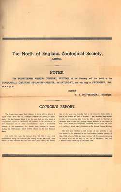 NEZS Annual Report 1947-1948